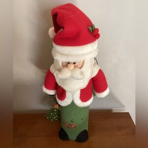 SOLD!Vintage Felt Santa Liquor Gift Box
